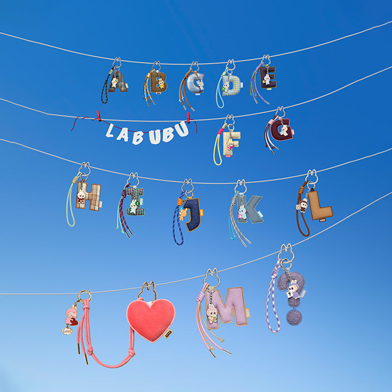 POP MART - Blind Box - LABUBU THE MONSTER PIN FOR LOVE SERIES Letter Pendant (A-M)