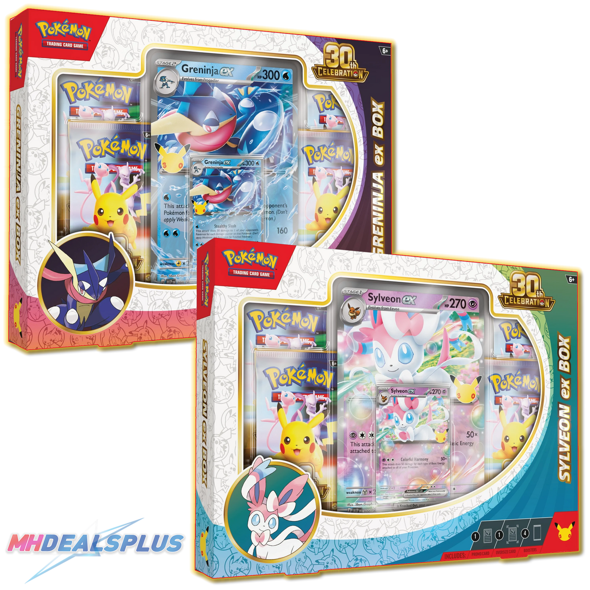 (Pre-Order) Pokemon 30th Celebration ex Box Set of 2 (Greninja ex/Sylveon ex)
