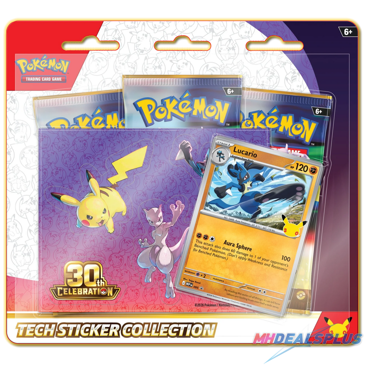 (Pre-Order) Pokemon 30th Celebration Tech Sticker Collection Set of 2 (Alolan Exeggutor/Lucario)