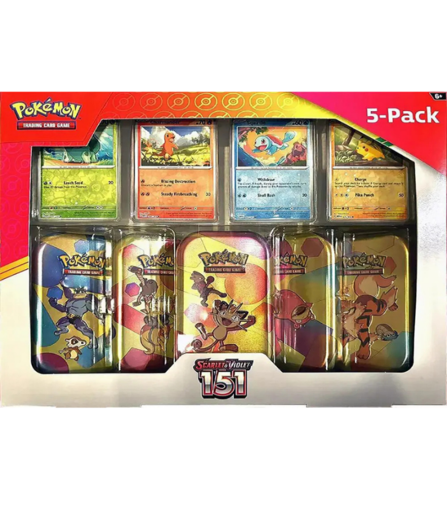Costco Pokemon Scarlet & Violet 151 Mini Tin 5-pack (Meowth)